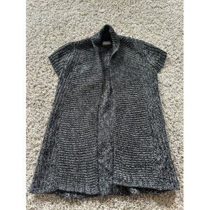 ID Tags Girls Short Sleeve Open Front Cardigan Size Medium (10-12) Black/White
